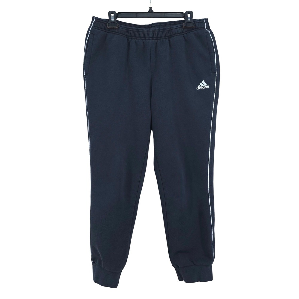 Adidas Tapered Jogger Black White Athletic Training Track Pants Womens L